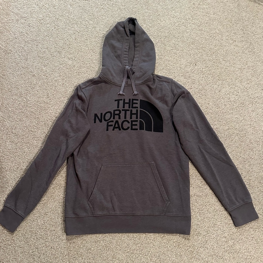 The North Face Men's Charcoal Hooded Sweatshirt with front pocket